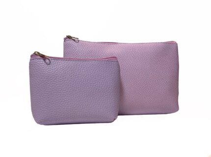 Cartuchera 24x13x5 cm, Mate Litchi Lila & Pocket 14.5x10x3 cm, Mate Litchi Lila Basanz