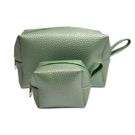 TINY BAG 15x10x6 cm Mate Litchi Menta & Mini Tiny Bag 6x4.5x6 cm Mate Litchi Menta